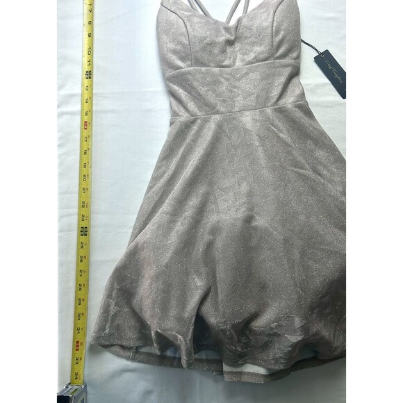 City Triangles Prom Med Silver Spaghetti Strap  Knee High Petticoat NWT - Picture 3 of 10